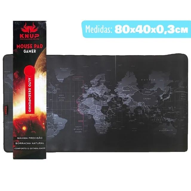 Mouse Pad gamer Knup KP-S09 de borracha e tecido 80x40cm - Foto 2