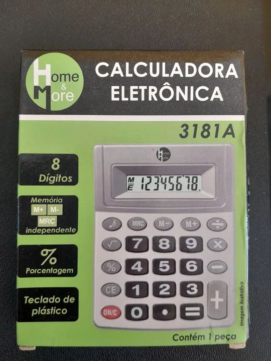 Calculadora Eletrônica 8 Dígitos Home & More