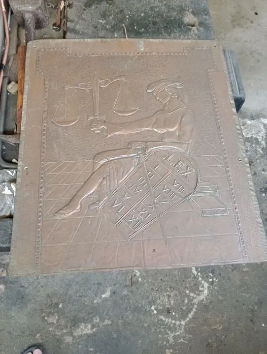 Placa em cobre da justiça  - Foto 2