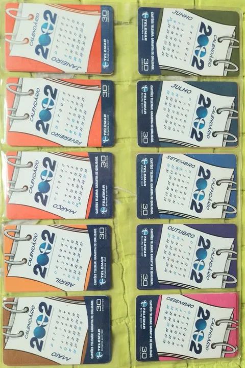 10 Cartões Telefônicos Telemar Série Calendário Antigos - Foto 2