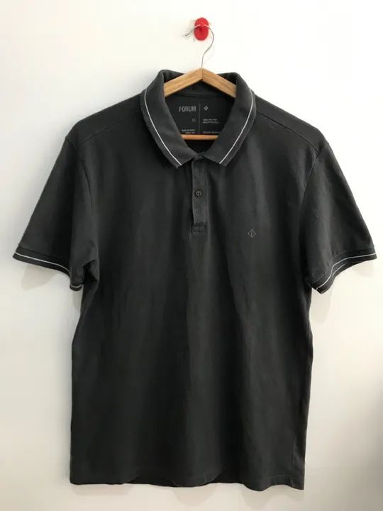 Camisa Polo Forum Masculina M Cinza 