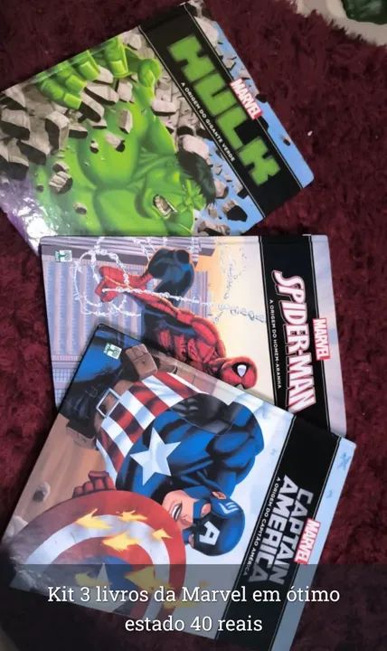 3 livros Marvel 