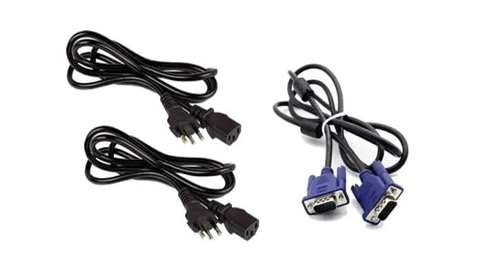 Kit 2 cabo de Energia para pc + cabo vga