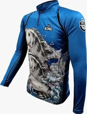 Camisa De Pesca KING uv50 Azul - Foto 2
