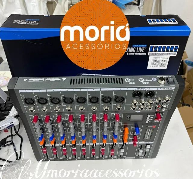 Mesa Som Profissional 8 Canais Console Misturador Usb Efeito - Foto 2