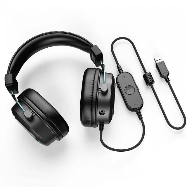 Fone Headset Fifine Ampligame H6 RGB 7.1 Surround Gamer iluminação Chroma RGB - Foto 2