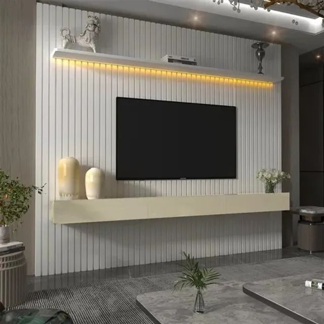 sala painel ripado de 230 cm com led  - Foto 2
