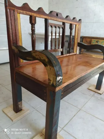 Banco de Jardim ou varanda de demolição NOVO colonial