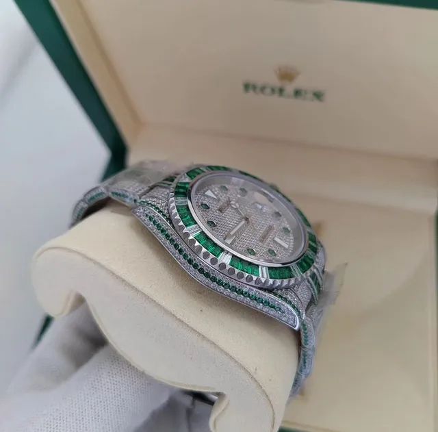 Relogio Rolex Submariner Cravejado Clone Eta  - Foto 2