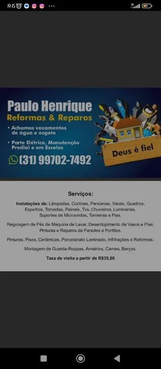 Reformas e reparos , marido de aluguel,aparte de $150