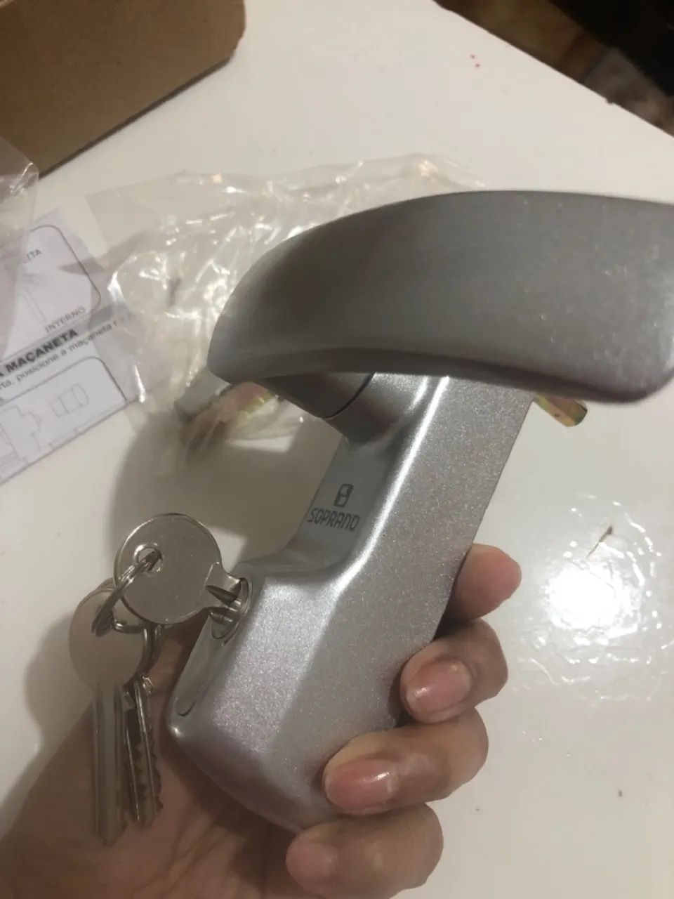 Fechadura Para Barra Antipânico 5124 Prata C/ Chave Soprano - Foto 2