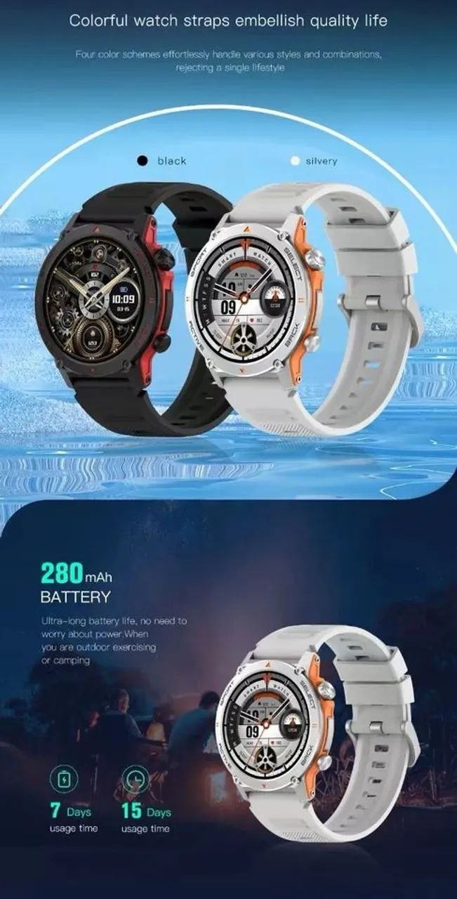 Relógio Inteligente Smartwatch Redondo PAJE PROVA D'ÁGUA - Foto 2