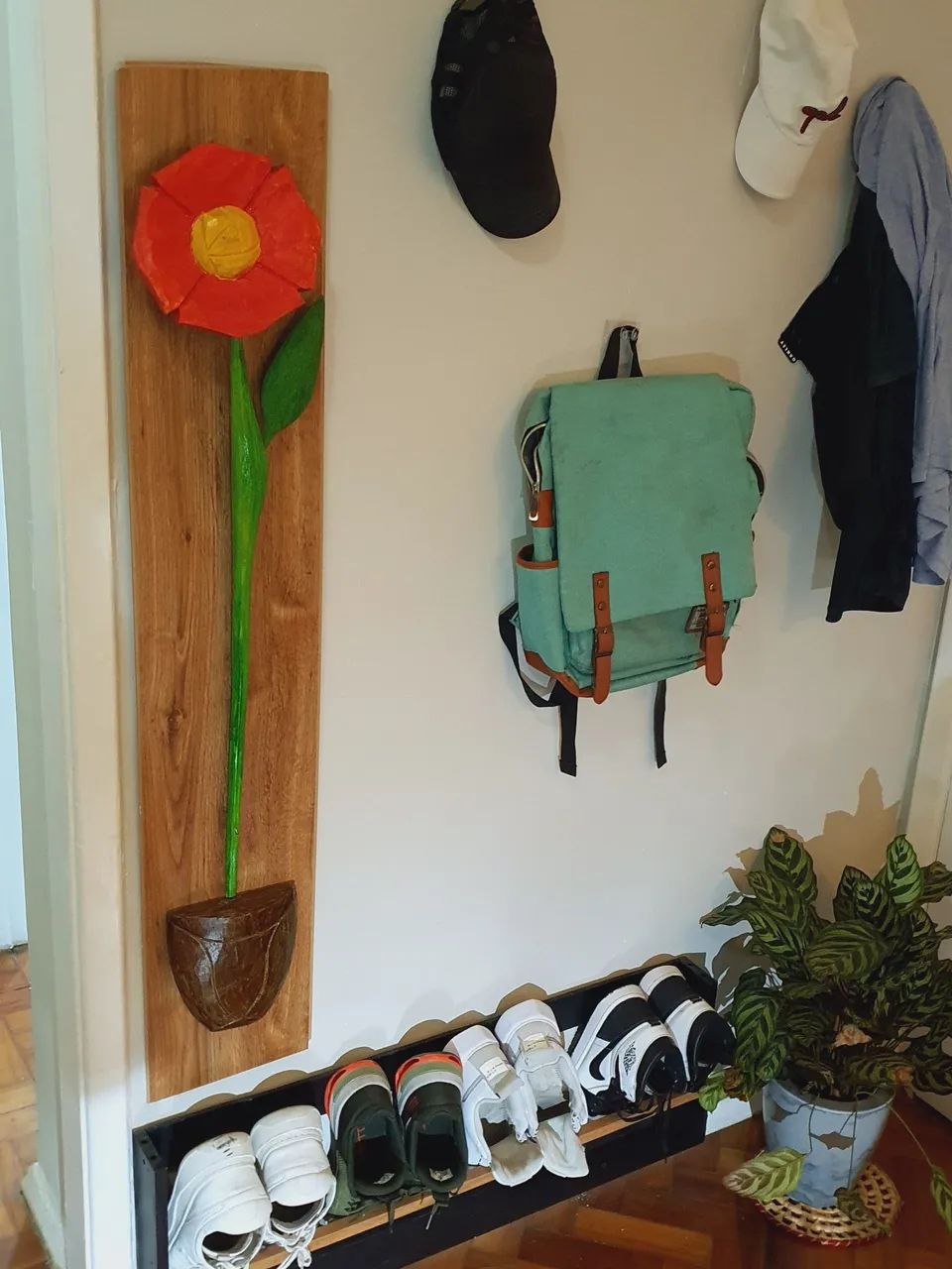 Flor de madeira para decoração quadro arte  - Foto 2