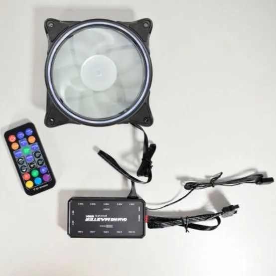 KIT 3 Fans ARGB c/ Controladora e Controle AASA *ENTREGA GRÁTIS* - Foto 4
