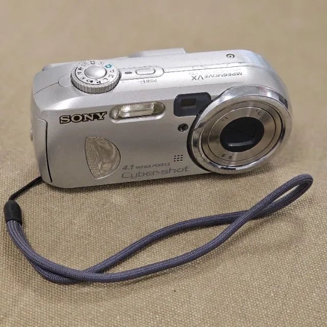 家電 SONY Cyber-shot Sony Cybershot VX 4.1mp DSC-p73 pilha e cartão de memória 128mb