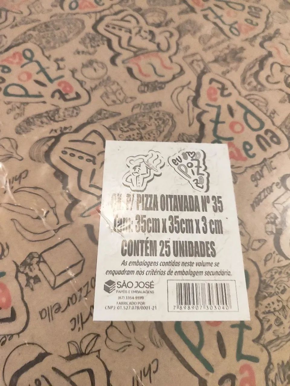 Embalagens para Pizza Oitavada nº 35