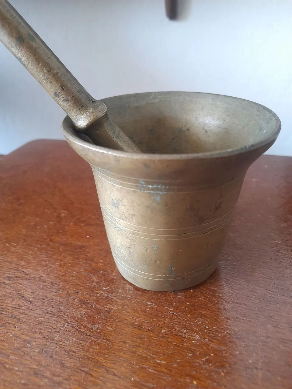 Almofariz de bronze antigo - Foto 4
