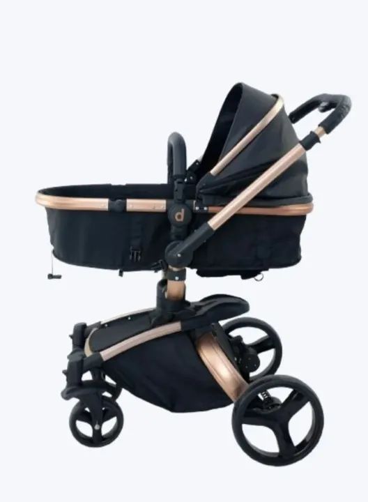 Carrinho de Bebê Vulkan 360 - Preto e Dourado - Foto 2
