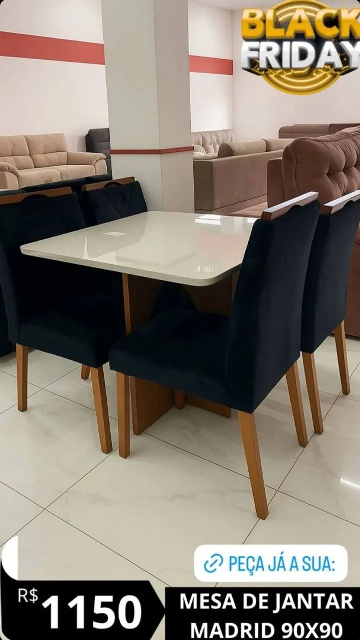 Mesa de jantar Madri 90x90