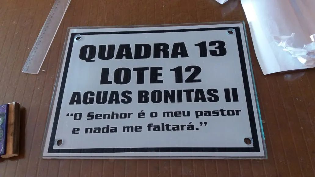 Placa de endereço entrega grátis águas lindas - Foto 5