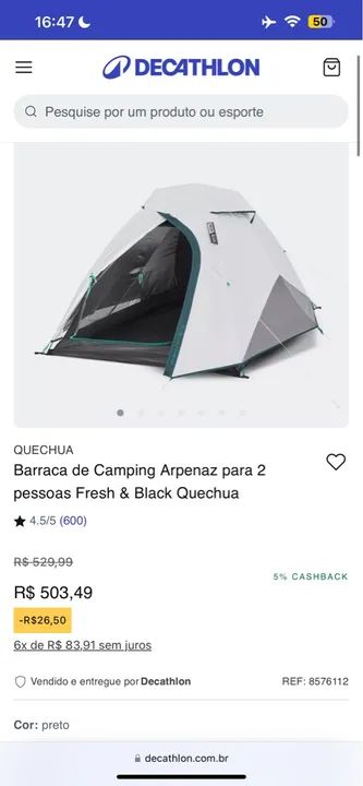 Barraca Camping Arpenaz 2 Quechua