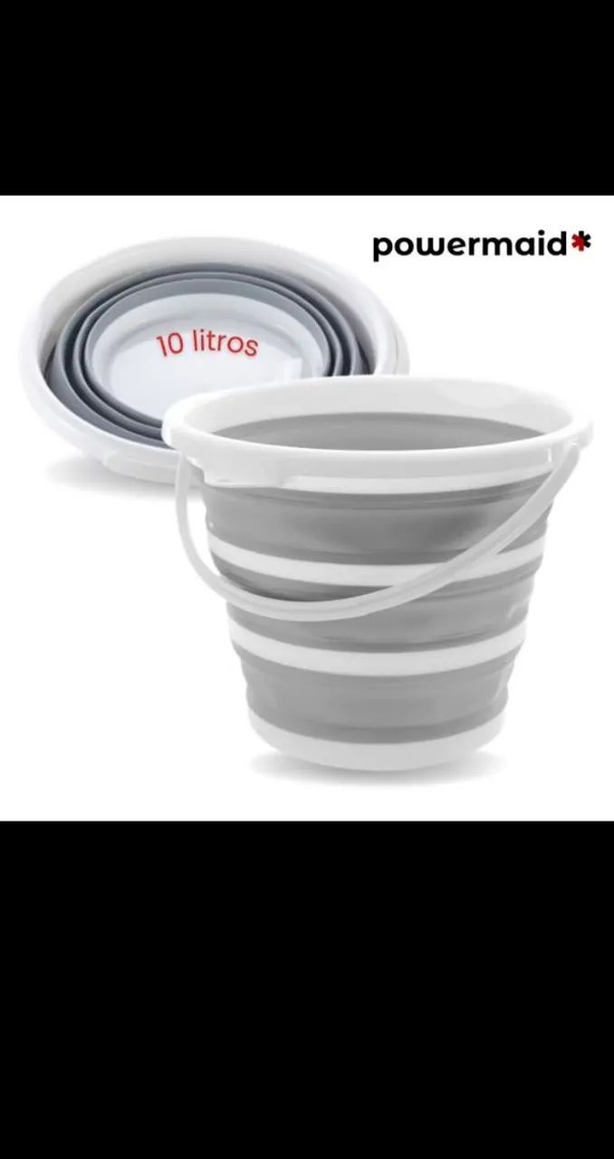 Balde Dobrável 10 Litros - Powermaid