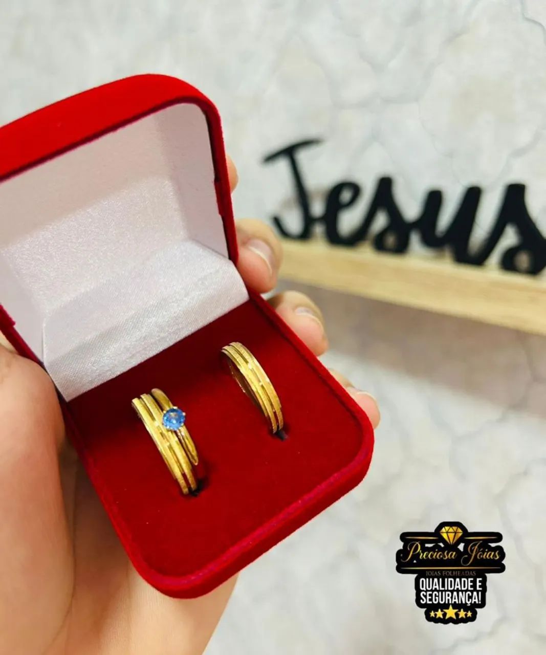 Aliancas banhadas a ouro 18k - Foto 2