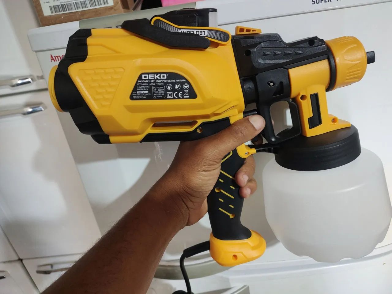 Pistola de Pintura HVLP 1200ml Deko - Profissional! - Foto 2