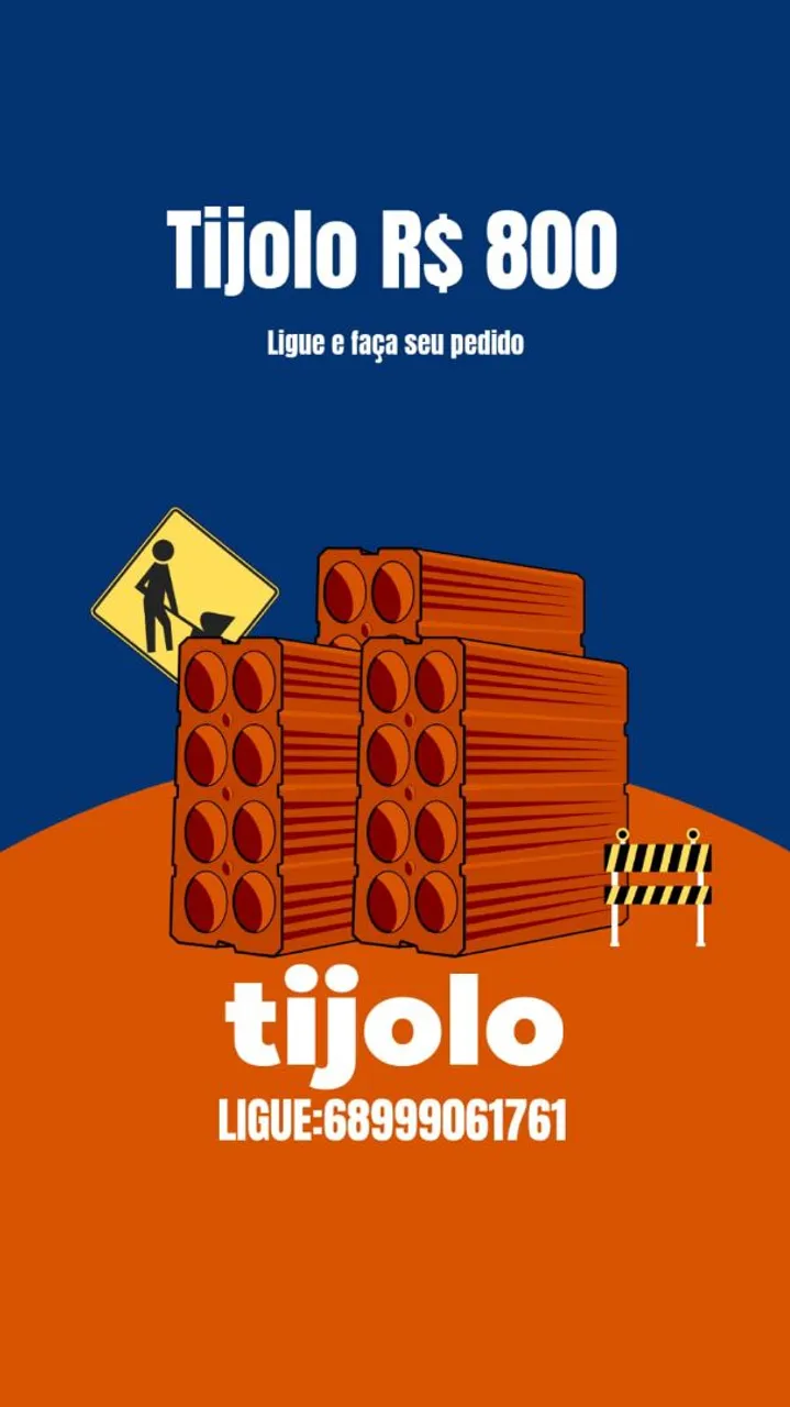 Tijolo R$ 800 - Novo