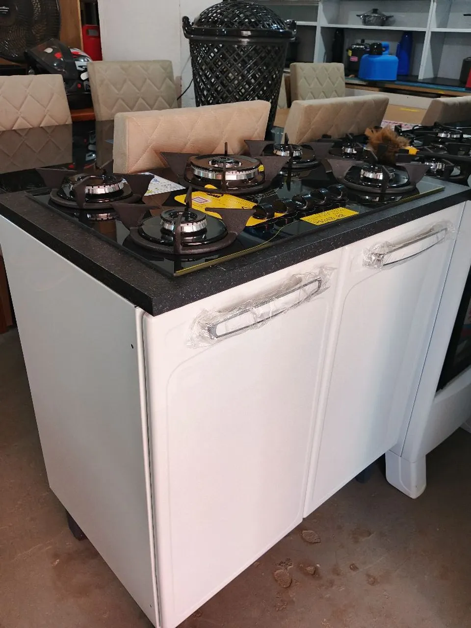 Fogão Cooktop 5 Bocas com Armário