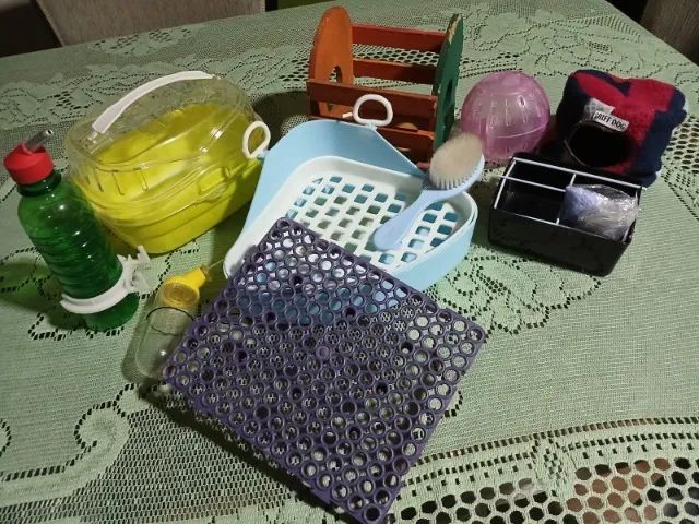 Kit 10 peças para Mini Coelho, Porquinho da índia, Chinchila , Hamster , Pequenos roedores