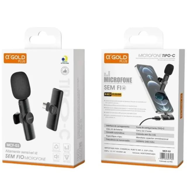 Microfone Lapela Sem Fio Mcf-02