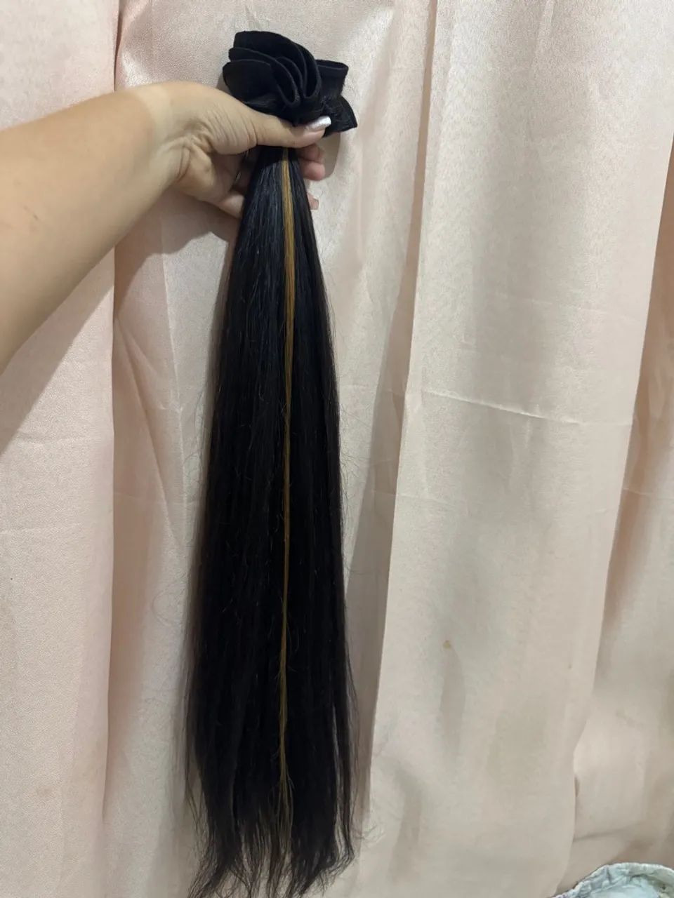 200g Mega Hair Natural Preto - 100% Humano 70 cm - Foto 3