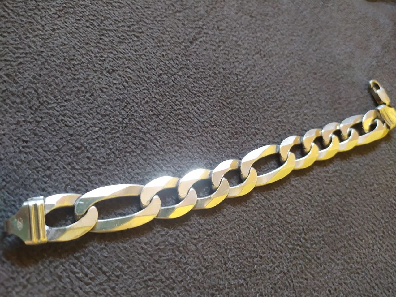 Pulseira de Prata Masculina - Corrente Grosso - Foto 2