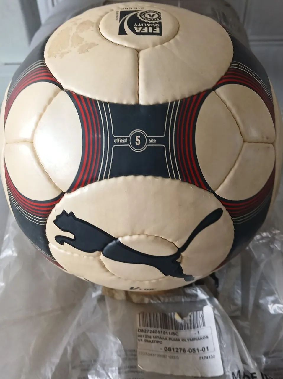 Bola Futebol Puma Olympiakos Campeonato Grego 2010 Frete Gratis - Foto 4