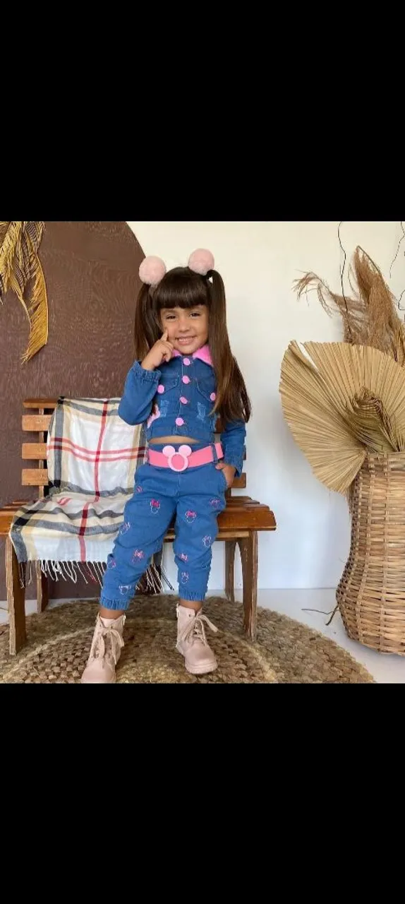 Conjunto Jeans Infantil Minnie