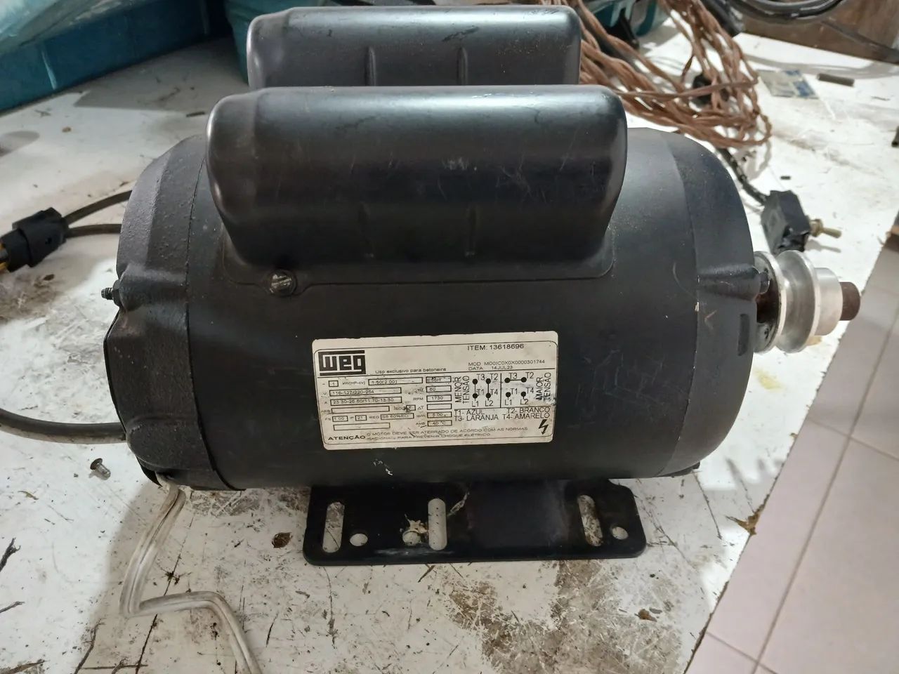 Motor Elétrico Weg 2cv  110/220V baixa rotação 