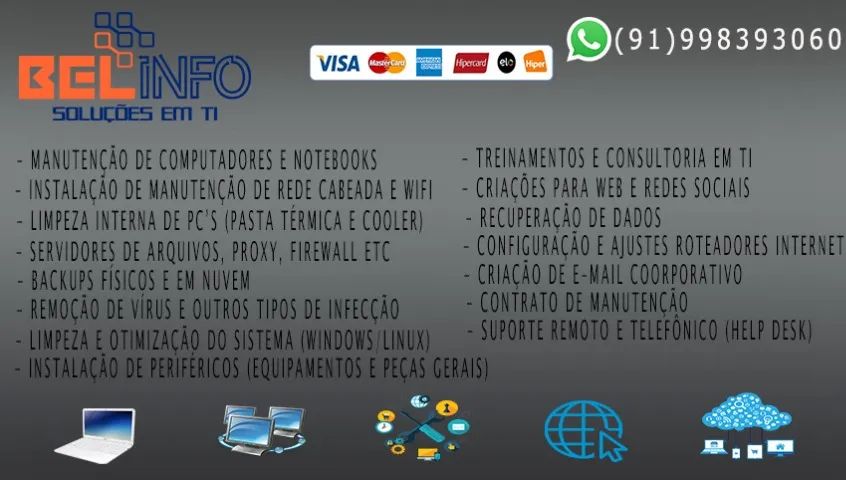 Manutenção de Notebook e Computadores (Desktop | Técnico em Informática Belém Pará - Foto 3