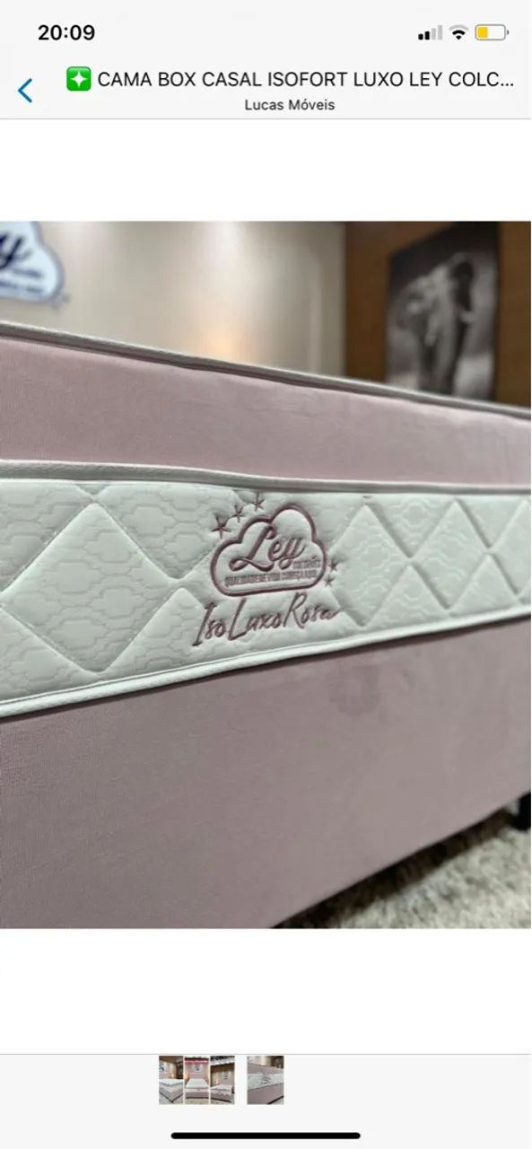 Cama Box Casal Isofort Luxo Ley Colchões, Base + Colchão com molas ensacadas individuais; - Foto 4