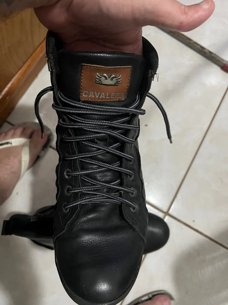 Bota Cavalera Preta - Couro