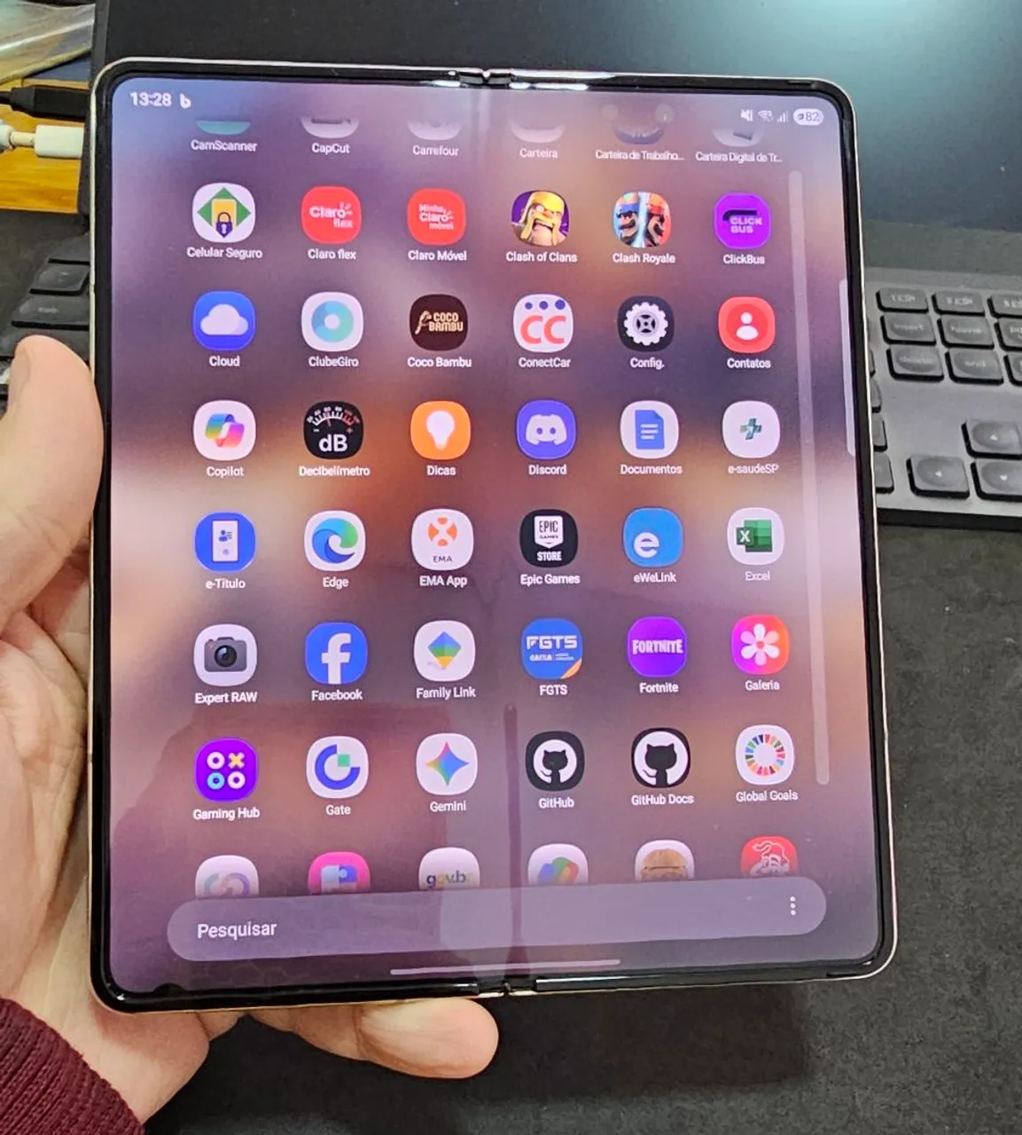 Galaxy Z fold 4 512gb -com NF, aceito t r o c a s