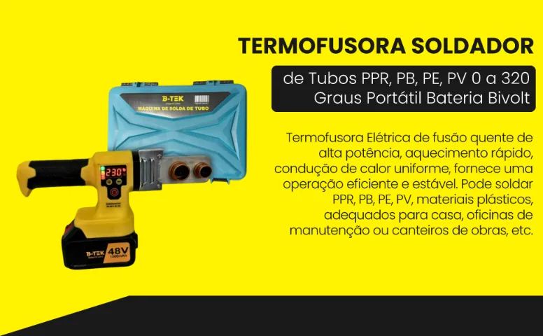 Máquina De Solda Tubo PPR Portátil Com Maleta Profissiona - Foto 5