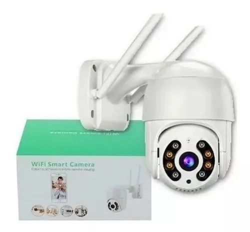 Camera de segurança Wi-Fi IP com sensor de movimento e visão noturna.