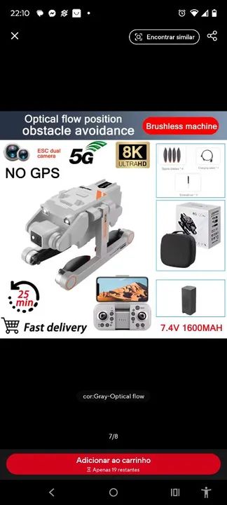 Drone RG 700 pro, câmaras dupla e 2 bateria + Óculos virtual 3d  - Foto 3