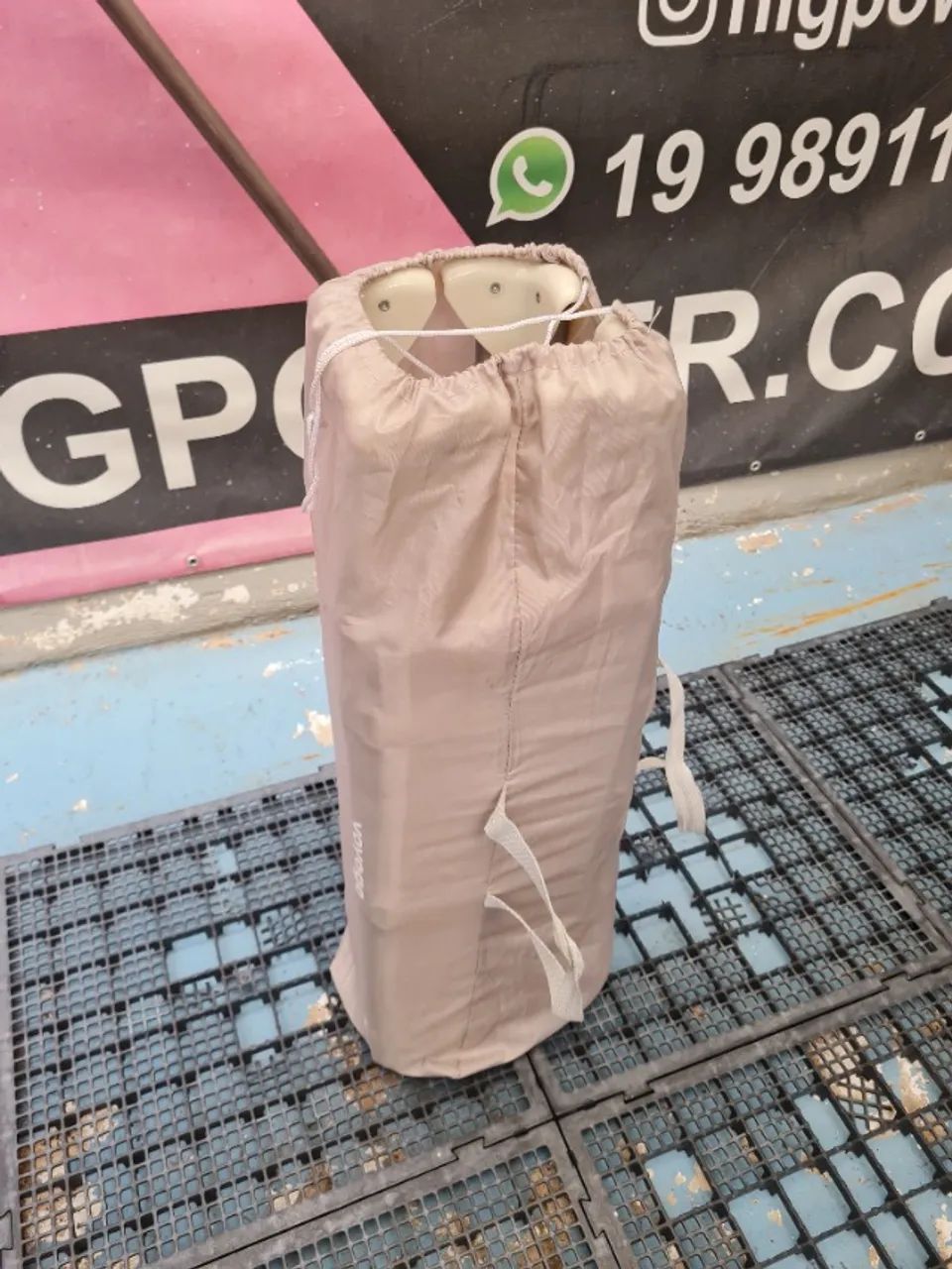 Berço Portatil Fit Bege Poá - Voyage - Foto 5