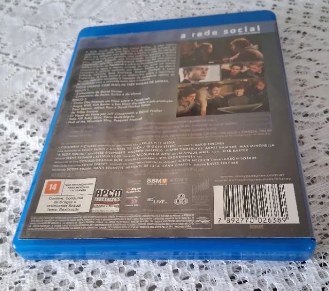 Blu-Ray A Rede Social Duplo- Original - Foto 2