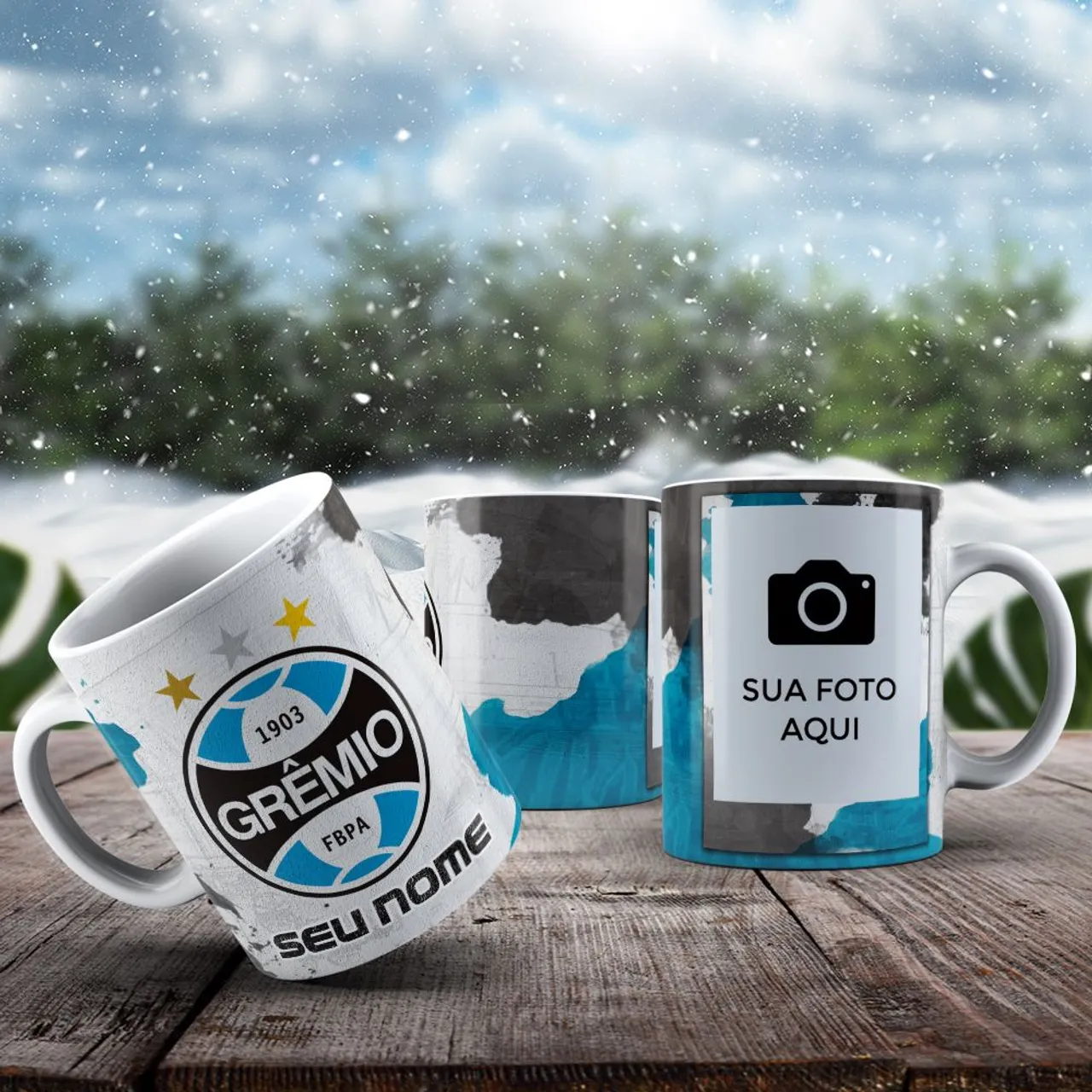 Caneca Personalizada Grêmio - Seu Nome Aqui!