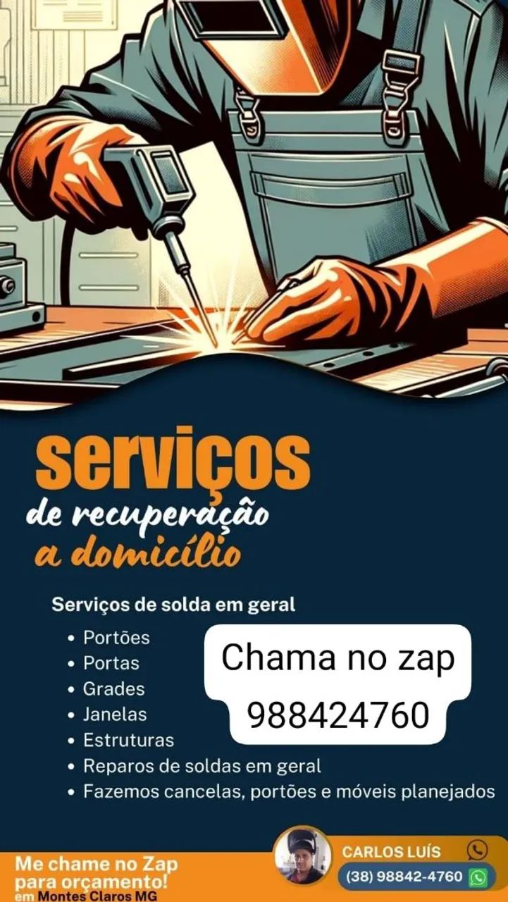 Serralheria em domicílio e encomenda dentro de Montes Claros MG soldas em geral...!
