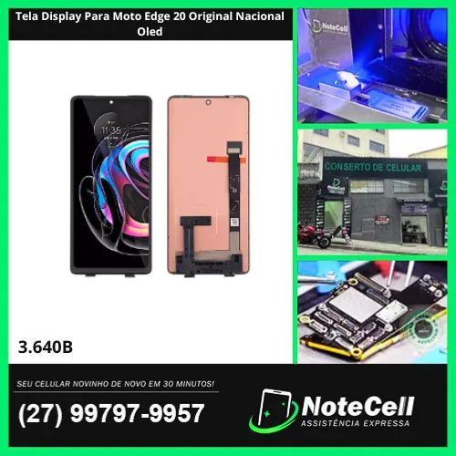 Tela Display Para Moto Edge 20 Original Nacional Oled- Instalação Expressa Em 30 Minutos!
