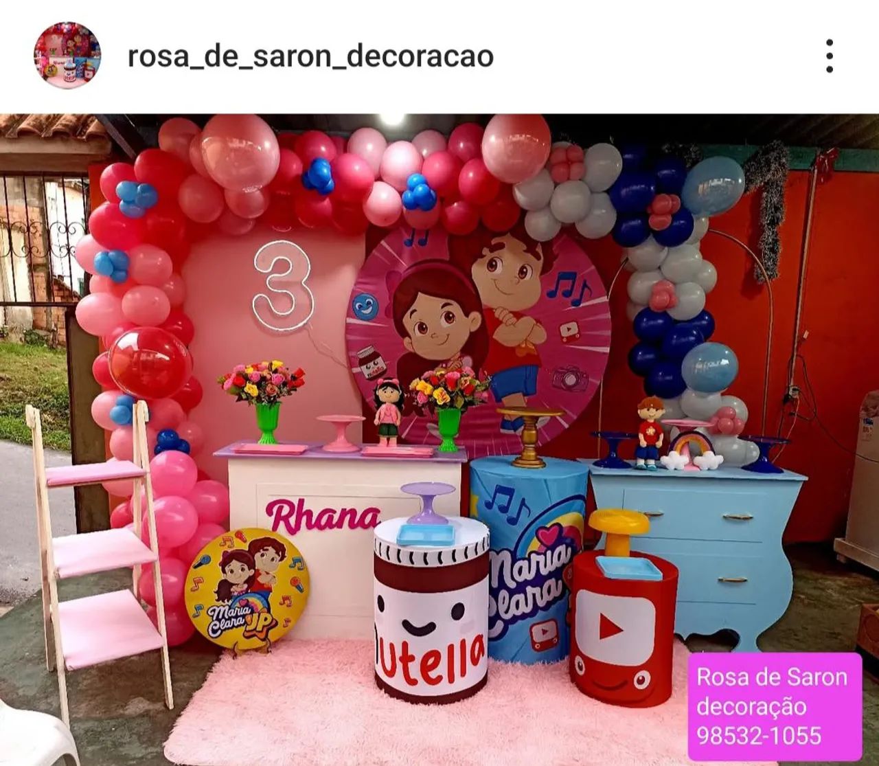 Decoração Festa Infantil - Tema Maria Clara e JP